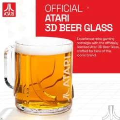Official Atari 3D Beer Glass 1 Pint 600ml