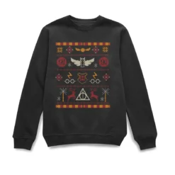 Official Harry Potter Christmas Knit Sweatshirt - Black