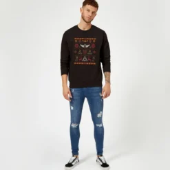 Official Harry Potter Christmas Knit Sweatshirt - Black