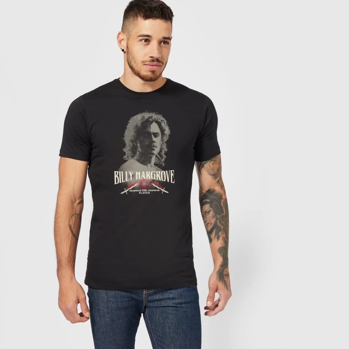 Official Stranger Things Billy Hargrove T-Shirt - Black
