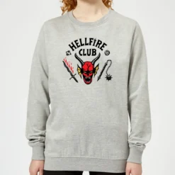 Official Stranger Things Hellfire Club Sweatshirt - Grey