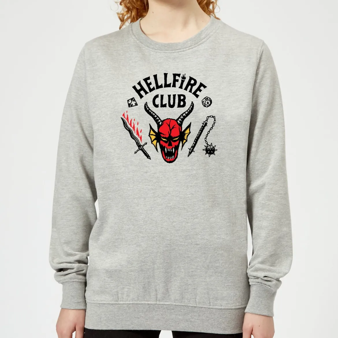 Official Stranger Things Hellfire Club Sweatshirt - Grey