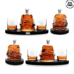 Original Stormtrooper Decanter Set, Original Design Decanter with 2 glasses and a tray