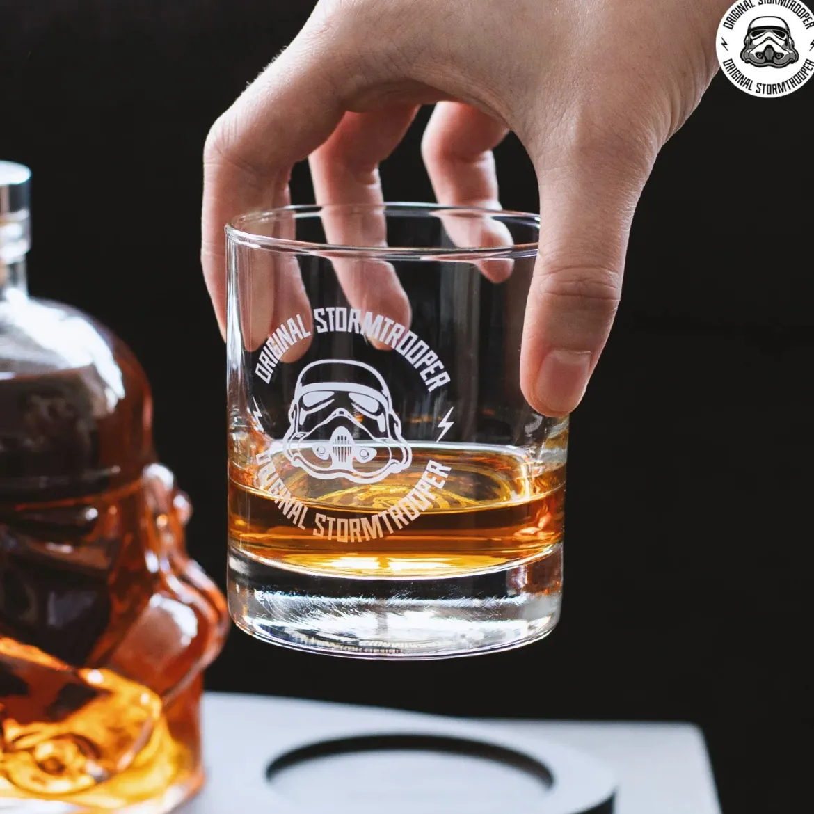 Original Stormtrooper Decanter Set, Original Design Decanter with 2 glasses and a tray