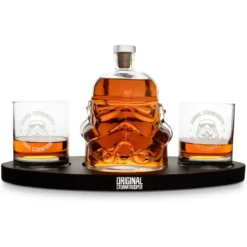 Original Stormtrooper Decanter Set, Original Design Decanter with 2 glasses and a tray