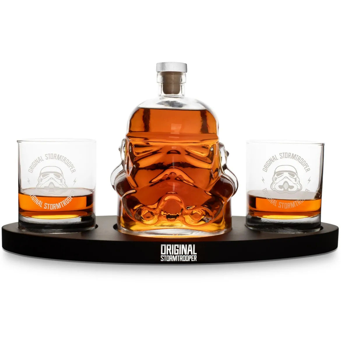 Original Stormtrooper Decanter Set, Original Design Decanter with 2 glasses and a tray