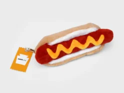 Plush Hot Dog Zip Pouch