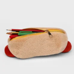 Plush Hot Dog Zip Pouch