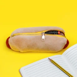Plush Hot Dog Zip Pouch