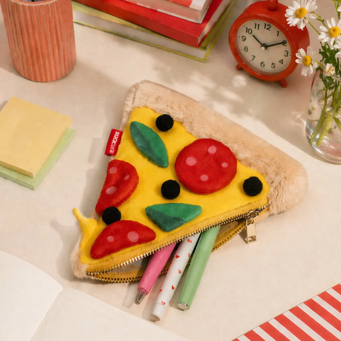 Plush Pizza Zip Pouch