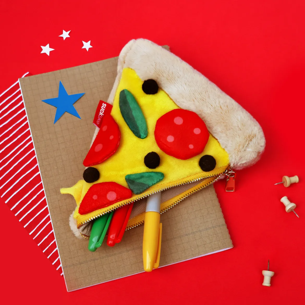 Plush Pizza Zip Pouch
