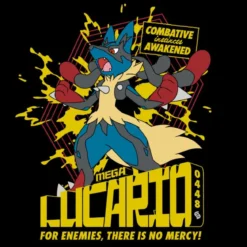 Pokemon Mega Lucario T-Shirt - Black