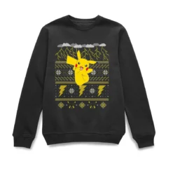 Pokemon Pikachu Christmas Christmas Jumper - Black
