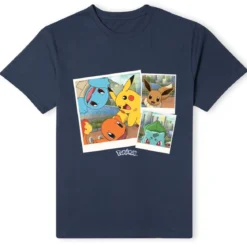 Pokemon Walking Along The Waterfront T-Shirt - Navy