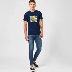 Pokemon Walking Along The Waterfront T-Shirt - Navy