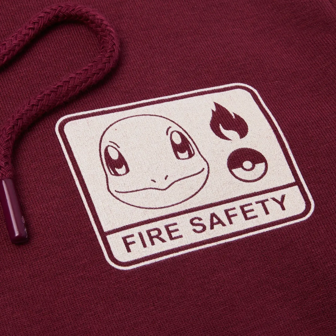 Pokémon Woodland Fire Safety Hoodie - Burgundy