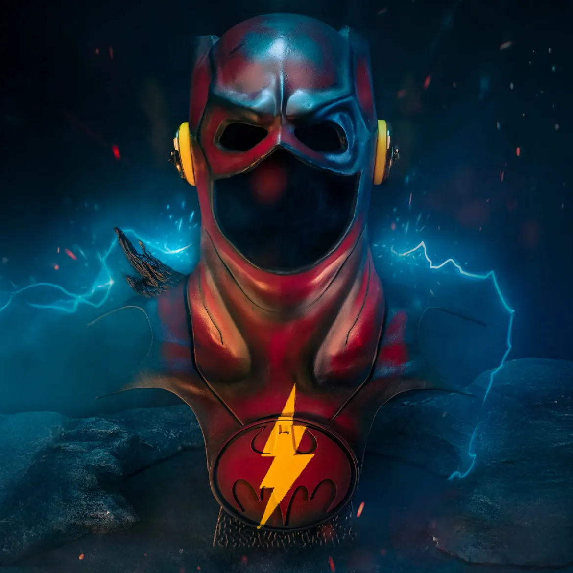 PureArts The Flash Movie Young Barry 11 Scale Cowl Replica
