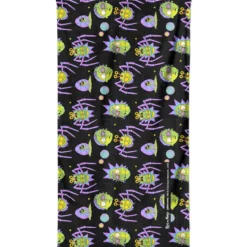 Rick and Morty Brain Head And Spiders Beach Towel
