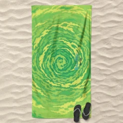 Rick and Morty Portal All Over Pattern Beach Towel