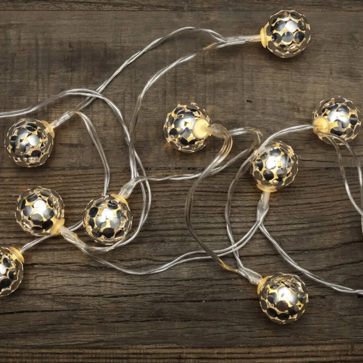 Silver Globe Lights