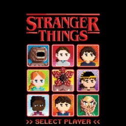 Stranger Things Choose Your Character T-Shirt - Black