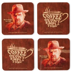 Stranger Things Coffee And Contemplation Coaster Set