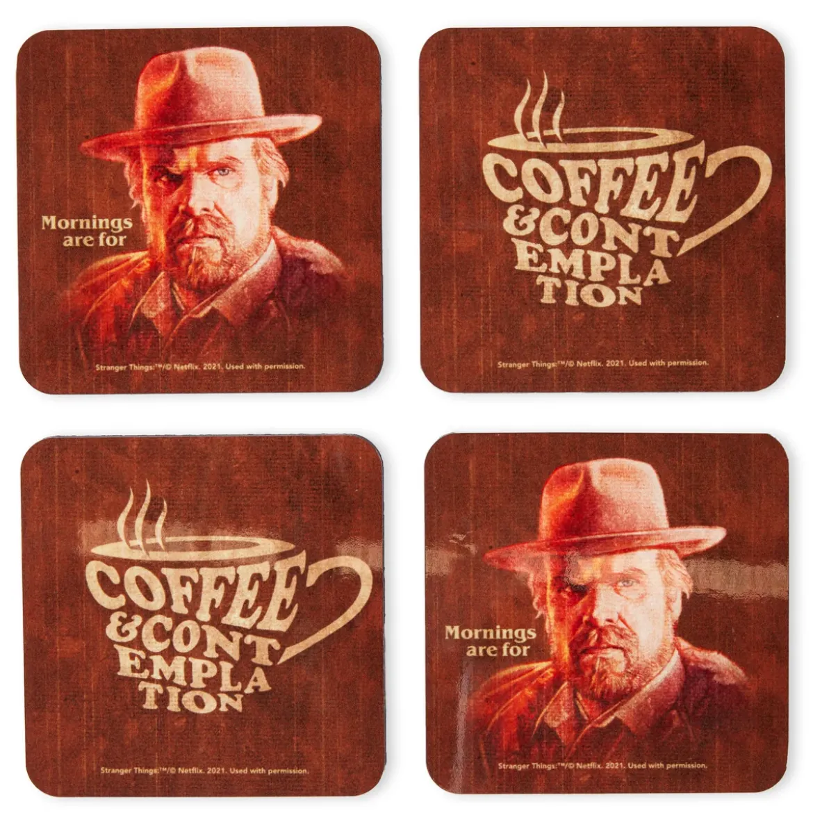 Stranger Things Coffee And Contemplation Coaster Set