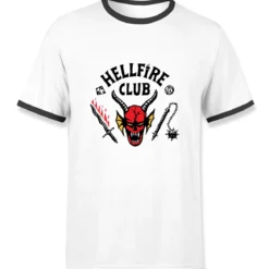 Stranger Things Hellfire Club Ringer T-Shirt