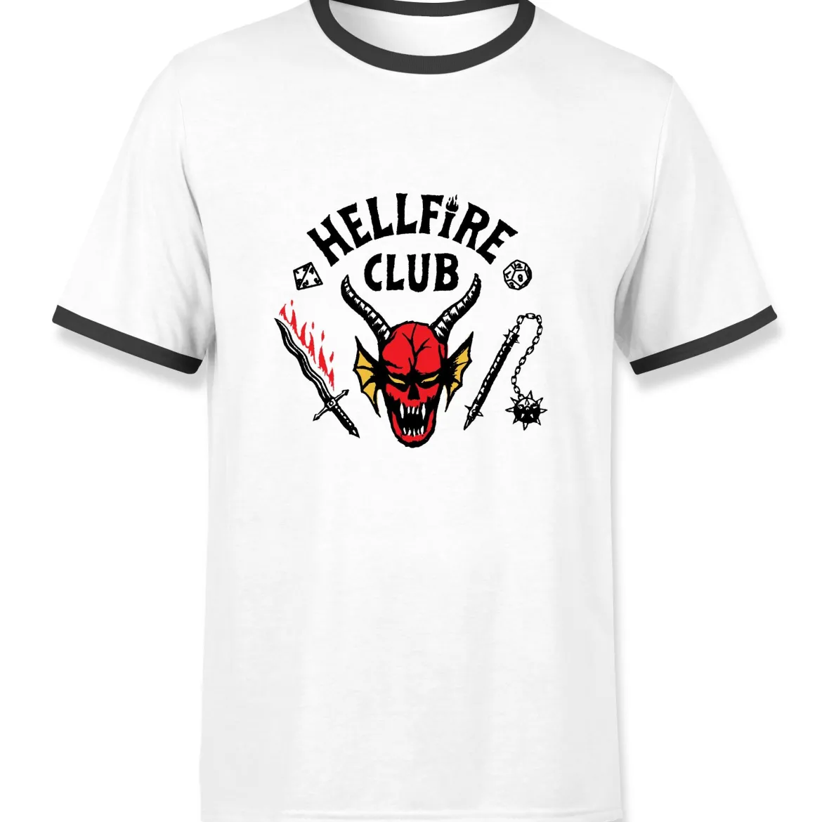 Stranger Things Hellfire Club Ringer T-Shirt