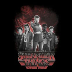 Stranger Things Lineup T-Shirt - Black
