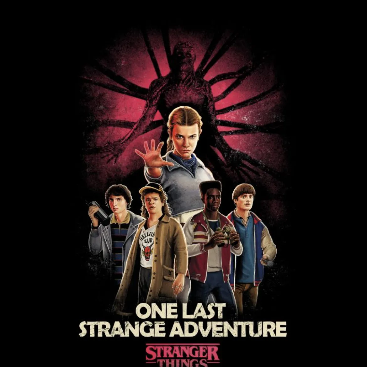 Stranger Things One Last Stranger Adventure T-Shirt - Black