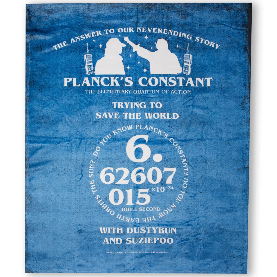 Stranger Things Planck's Constant Fleece Blanket