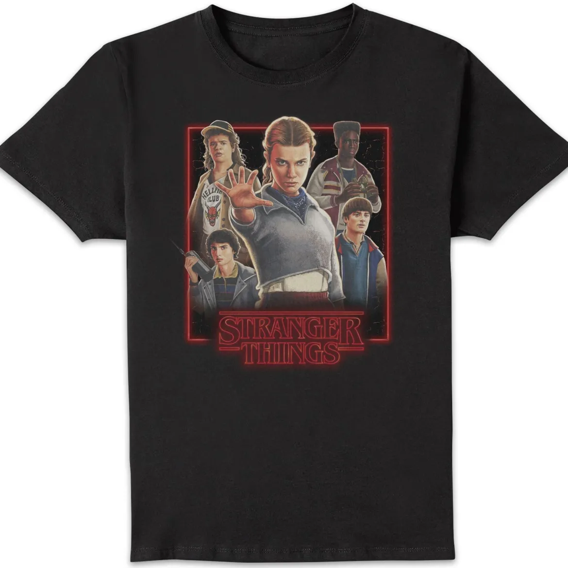Stranger Things Poster T-Shirt - Black