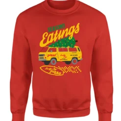 Stranger Things Season's Eatings Christmas Jumper - Red