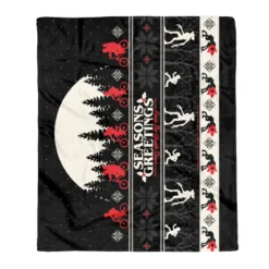 Stranger Things Seasons Greetings From The Upside Down Fleece Blanket