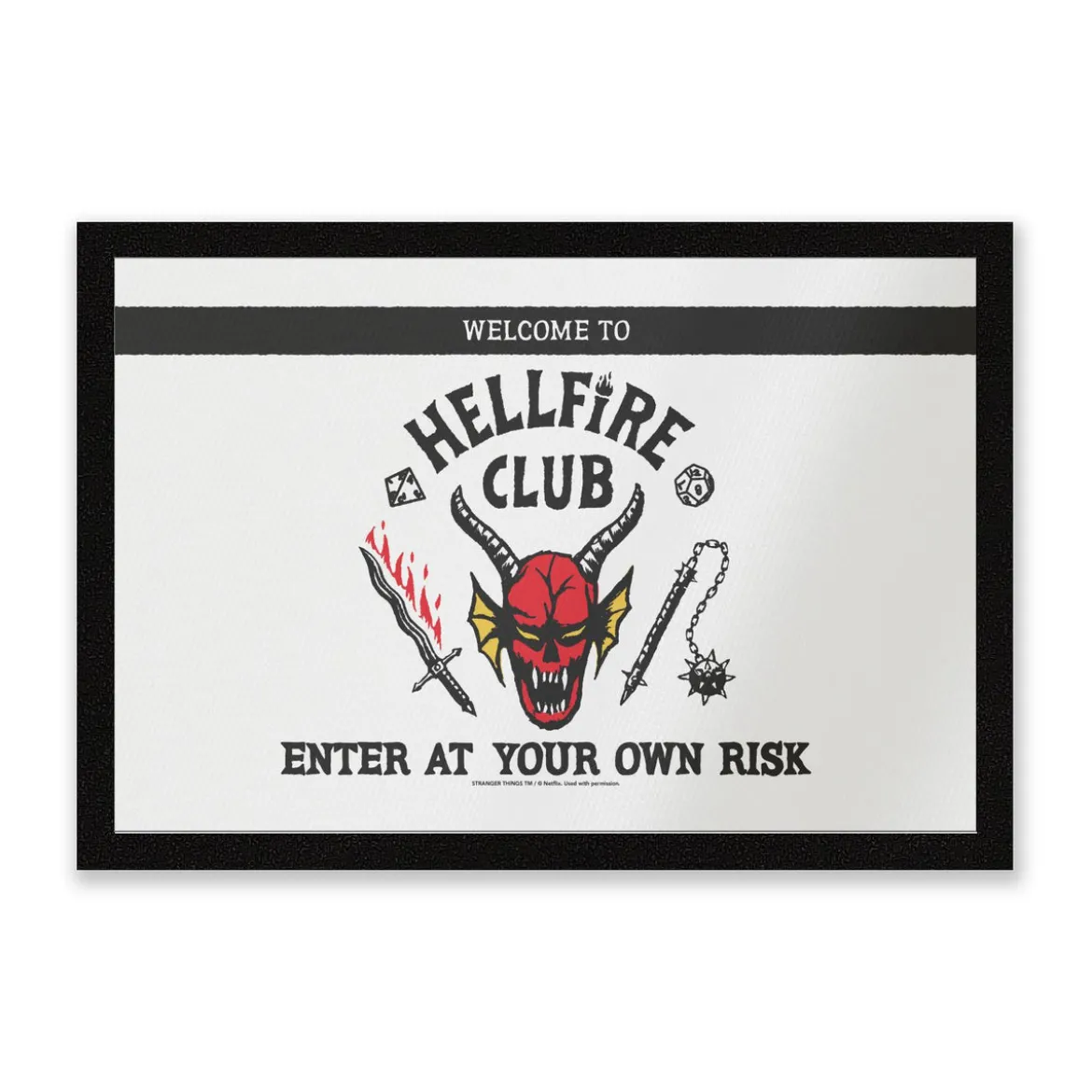 Stranger Things Welcome To The Hellfire Club Entrance Mat