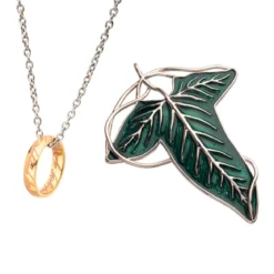 The Lord Of The Rings The One Ring In A Chain & Frodo's Brooch Set