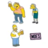 The Simpsons Moe's Tavern 4 Pins Set