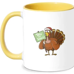 Tofu Not Turkey Mug - White/Yellow