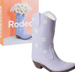 Vase Rodeo Cowboy Boot Lilac