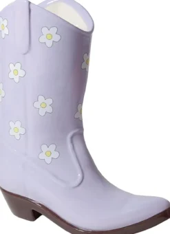 Vase Rodeo Cowboy Boot Lilac