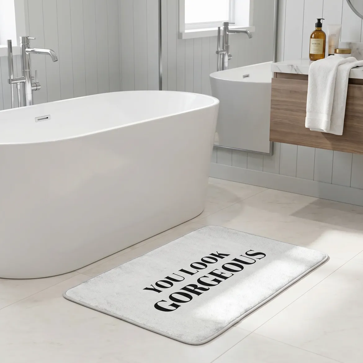 You Look Gorgeous Bath Mat